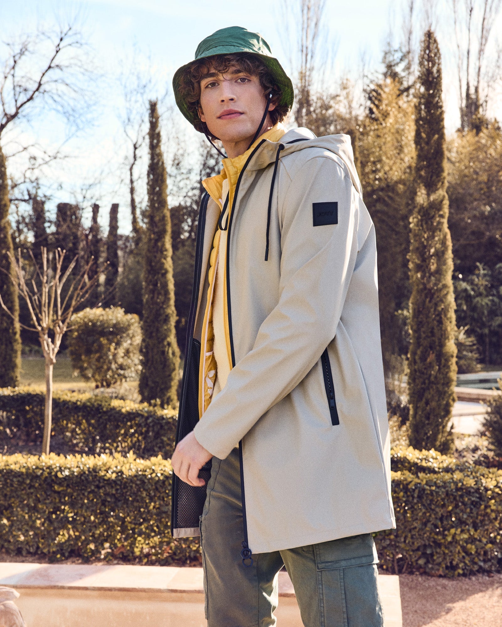 Parka mi-longue légère Beige Chester