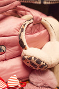Cache-oreilles imprimé Leopard beige Fuzzy print