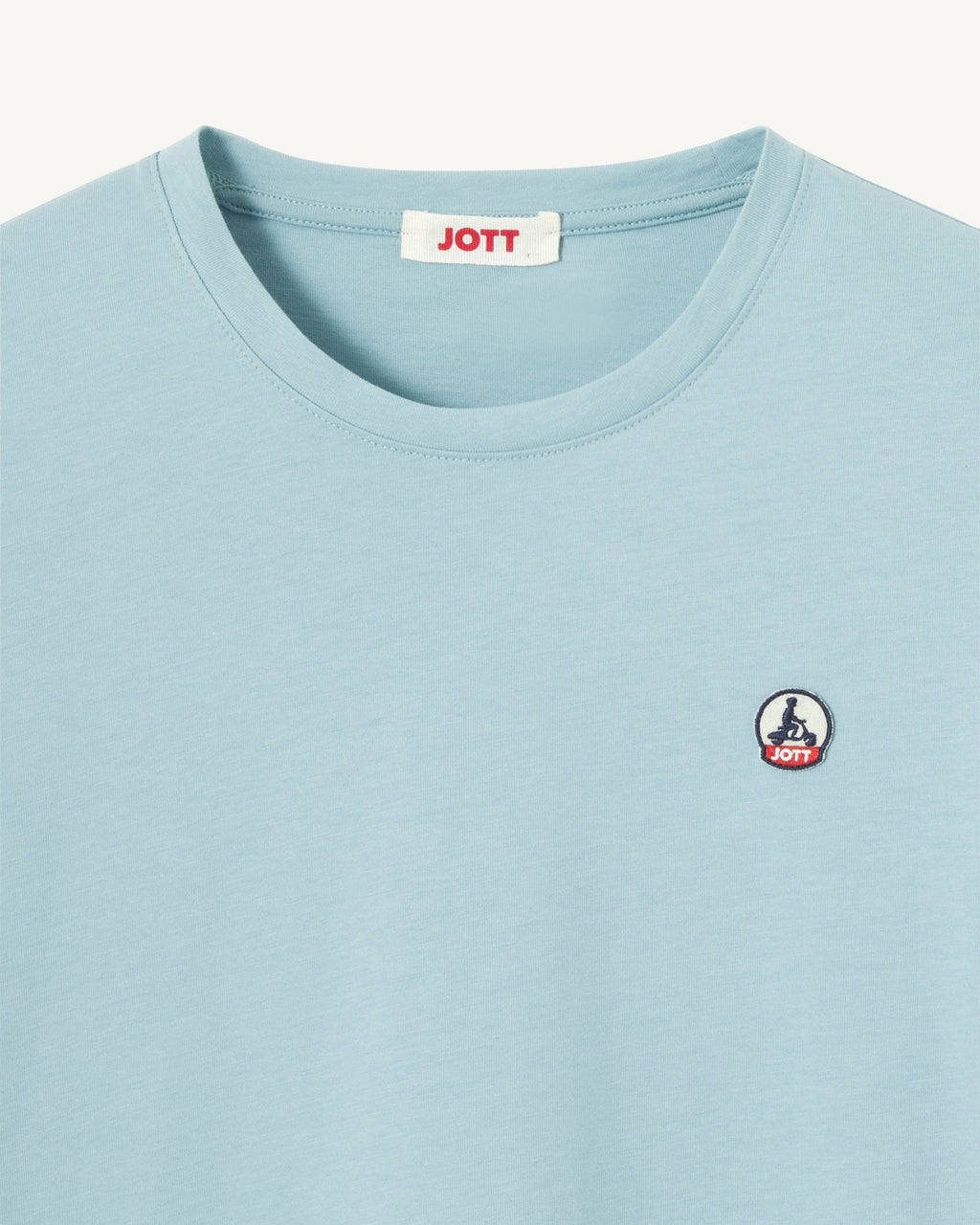 T-shirt à col rond en coton biologique Iceberg bleu Rosas