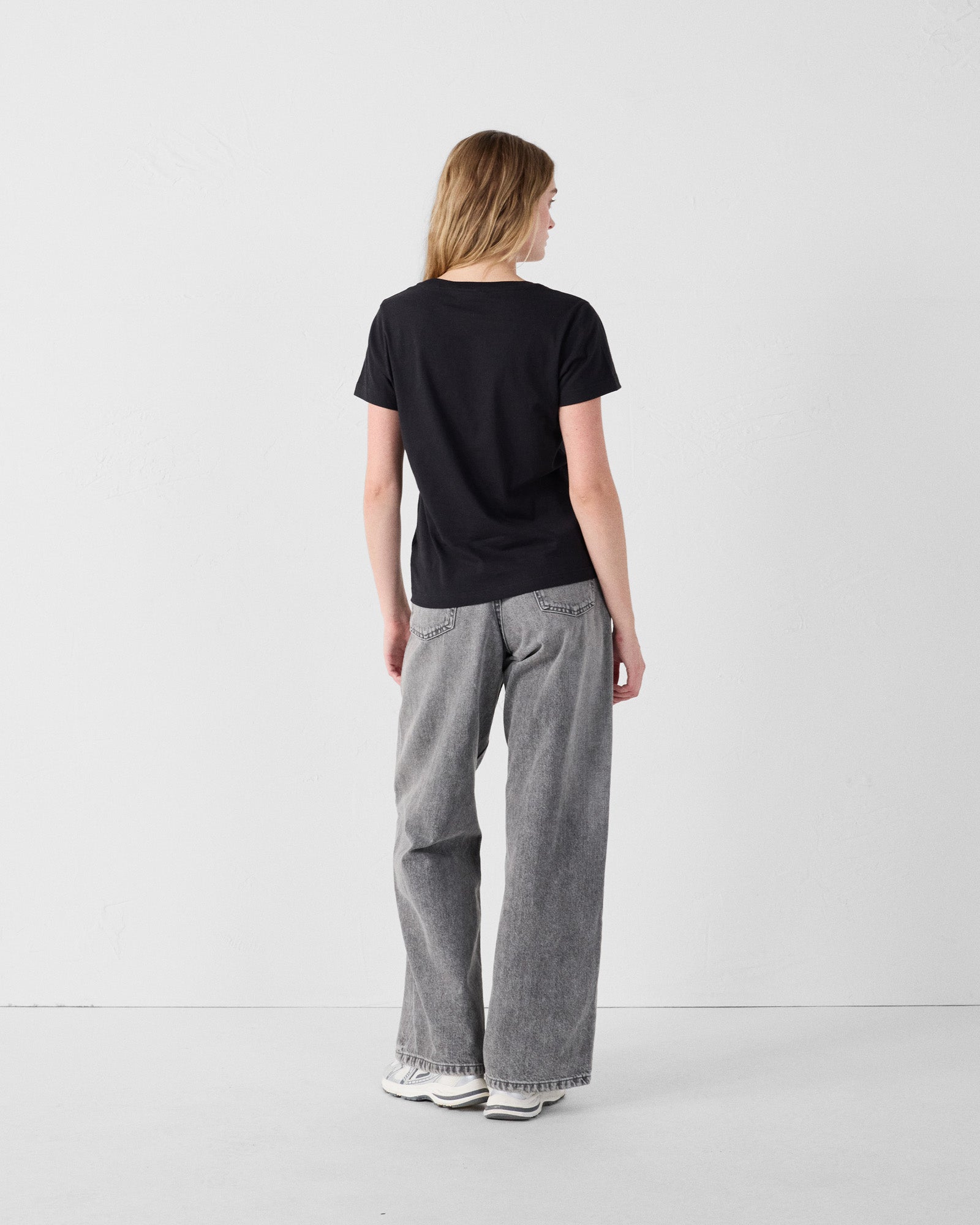 T-Shirt à col rond Noir Lucia