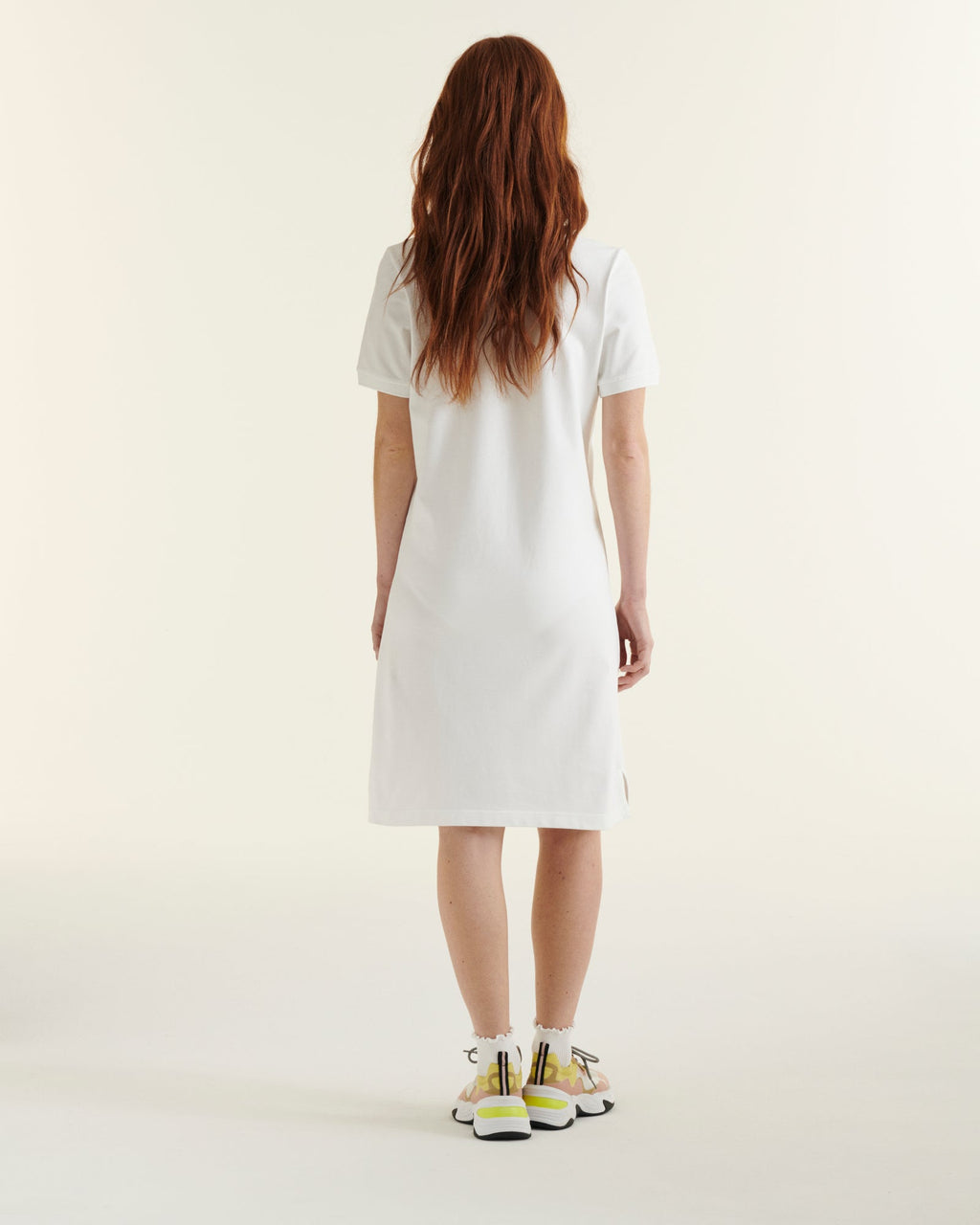 Robe polo en coton biologique Blanc Palma