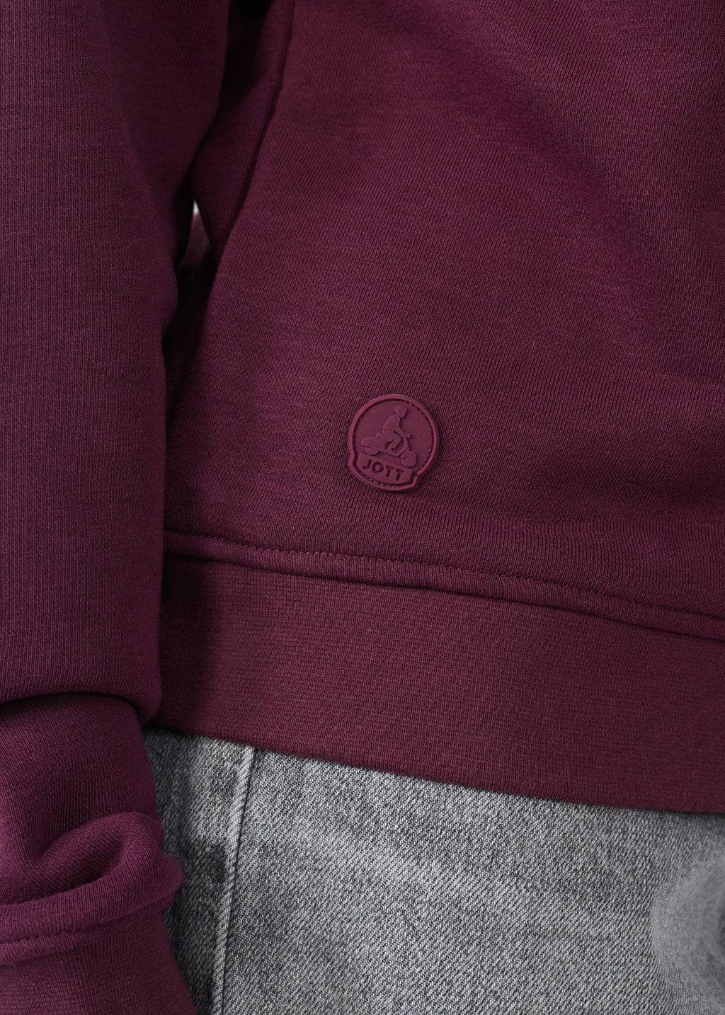 Sweatshirt demi-zippé Cerise noire Line