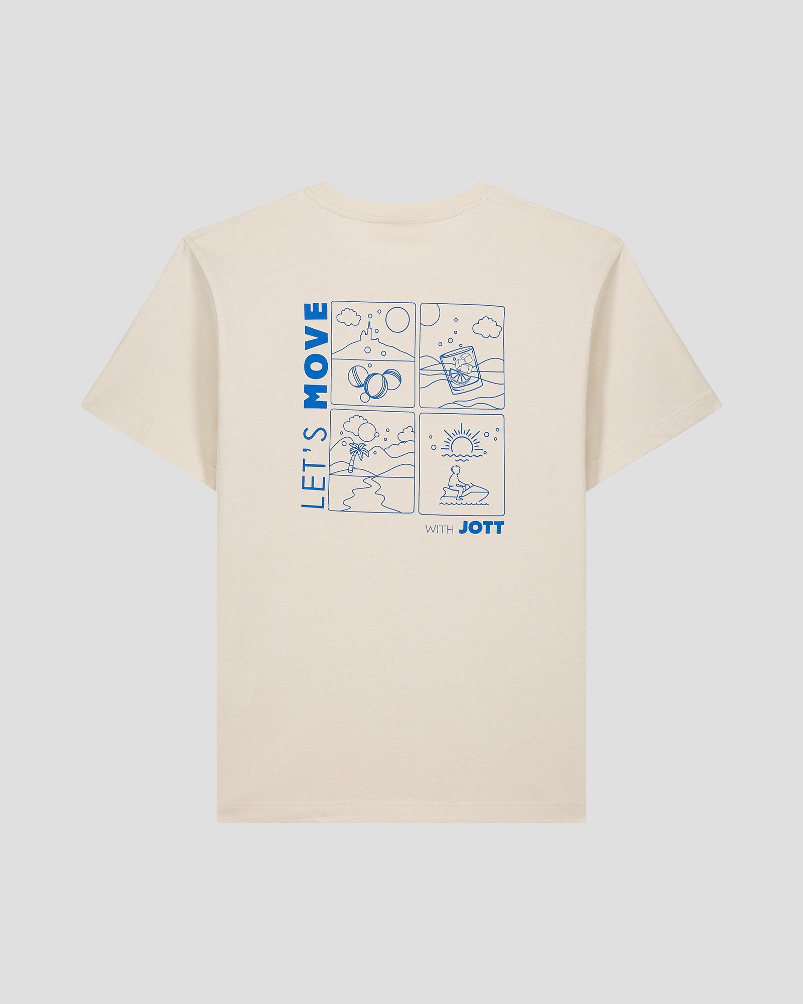 T-shirt col rond mixte imprimé Naturel Kood