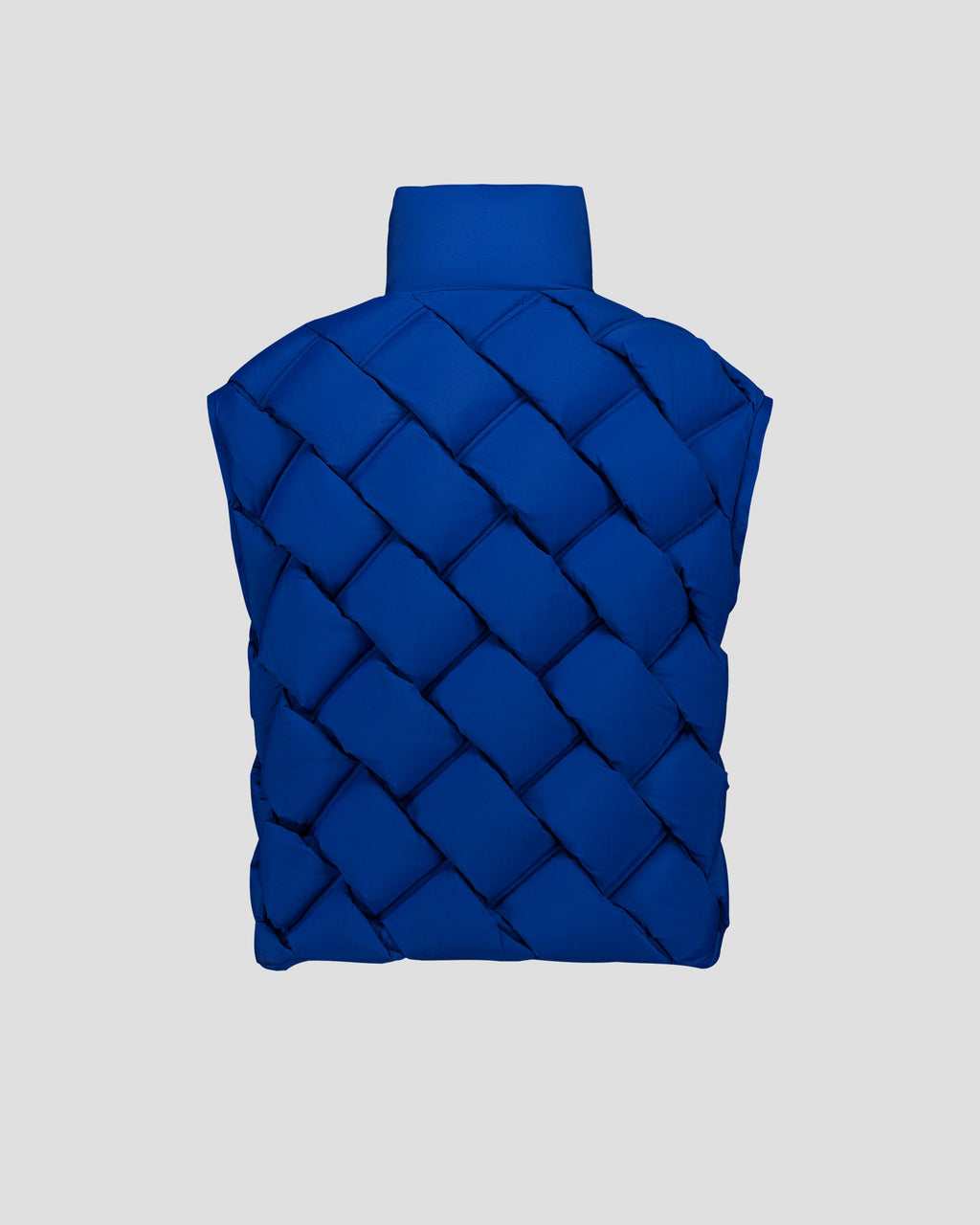 Veste Grand Froid puffer tressée Bleu cobalt Alya