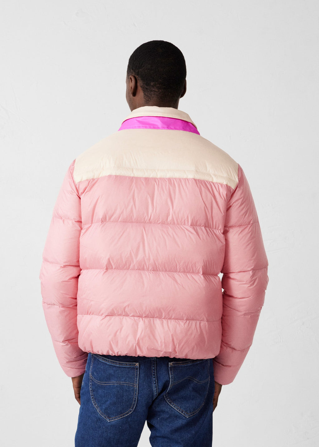 Doudoune bicolore mixte Pink antique/Salty nude Raven