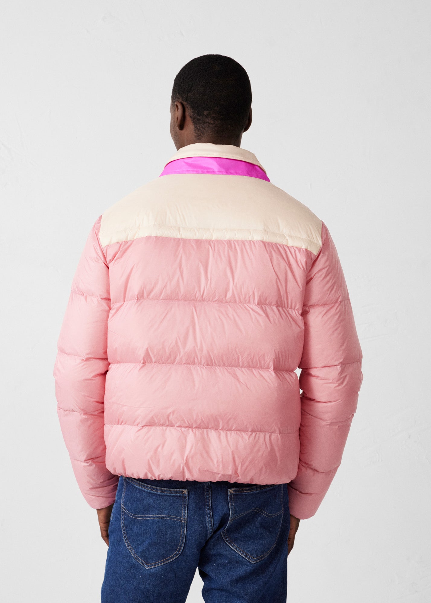 Doudoune bicolore mixte Pink antique/Salty nude Raven