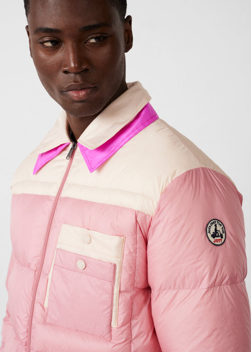 Doudoune bicolore mixte Pink antique/Salty nude Raven