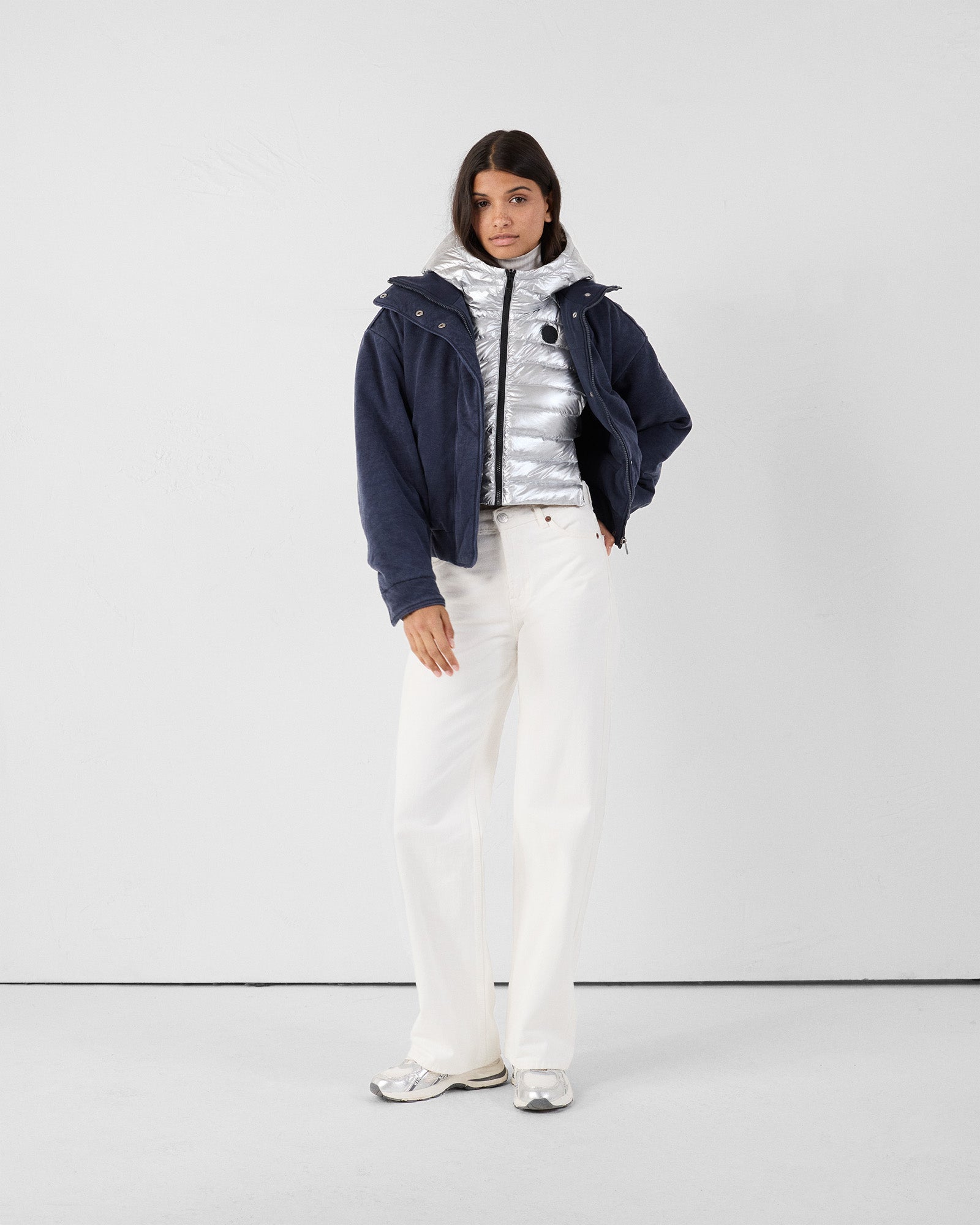 Capuche métallique Argent Alae metallic