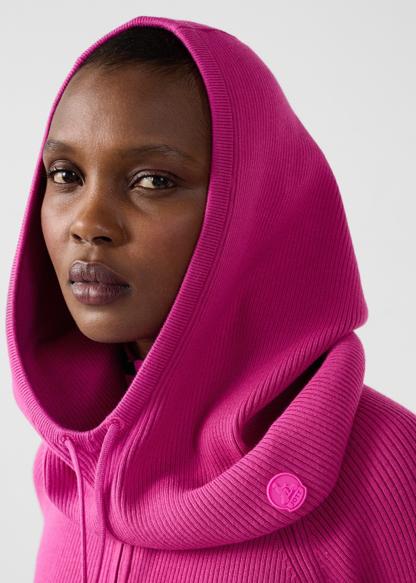 Cagoule en maille Rose électrique Combe