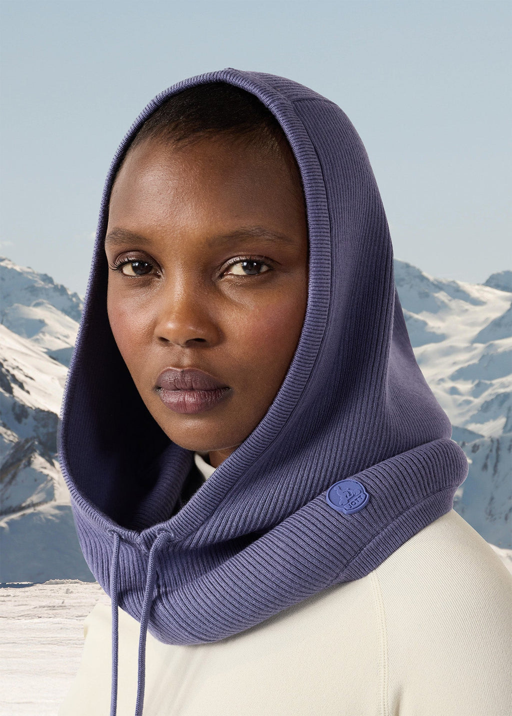 Cagoule en maille Raisin ombre Combe