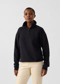 Sweatshirt demi-zippé Noir Line