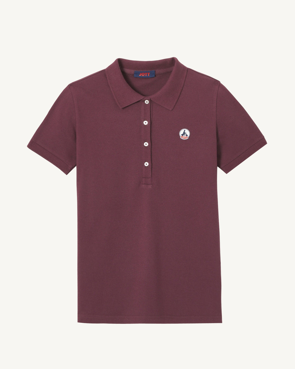 Polo en coton biologique Aubergine Franca