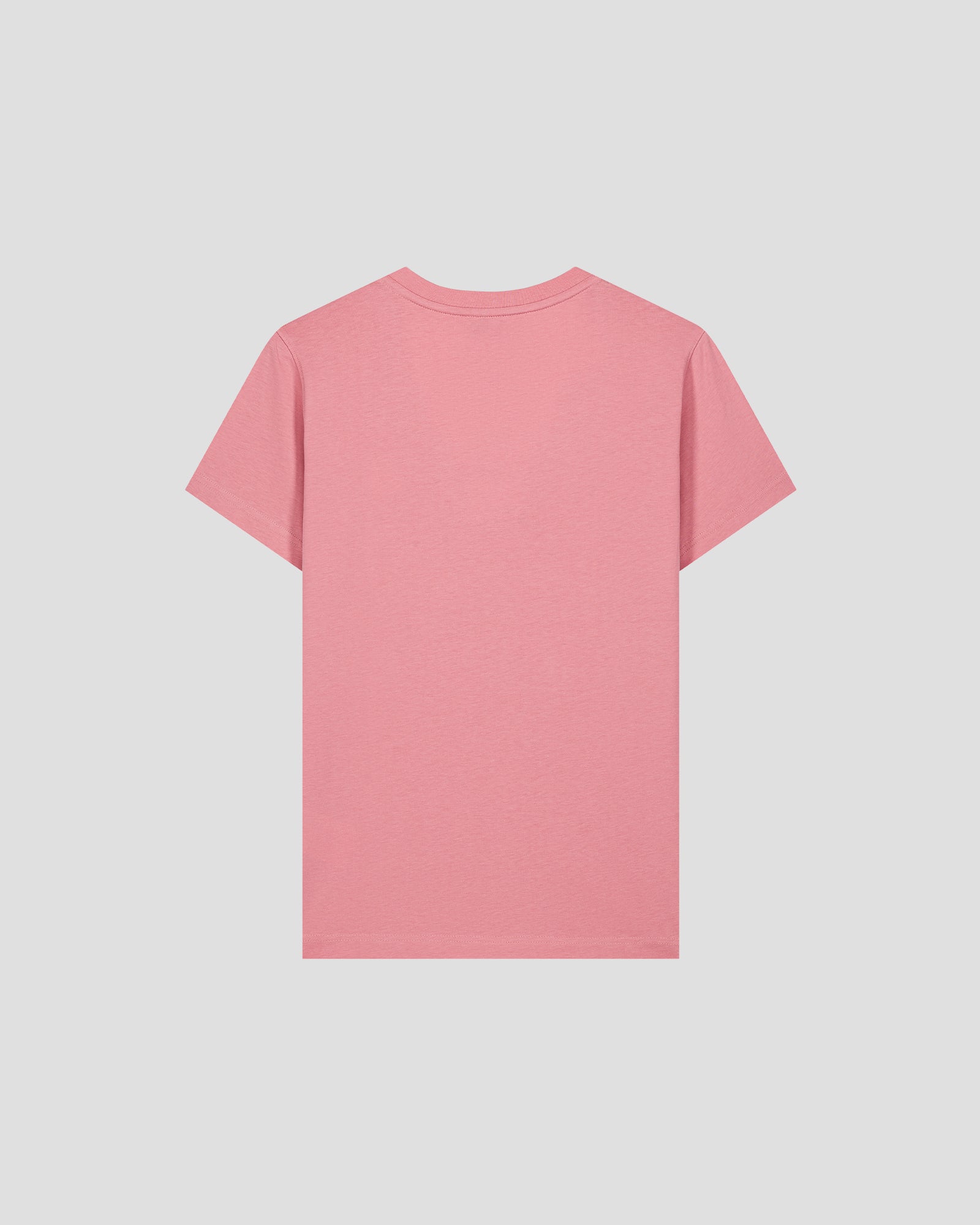 T-shirt uni col V en coton Pink antique Sofia 2.0