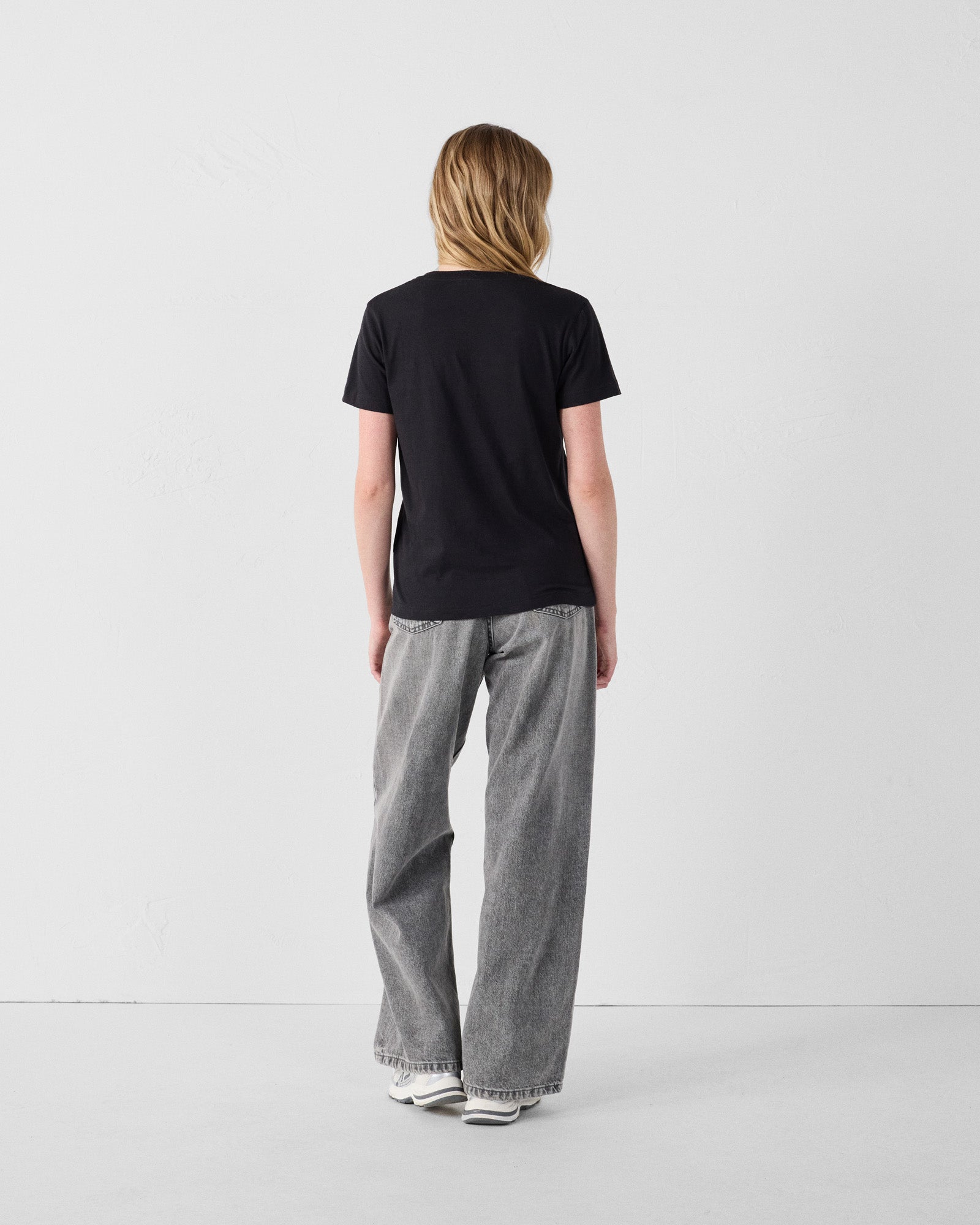 T-Shirt col V Noir Sofy