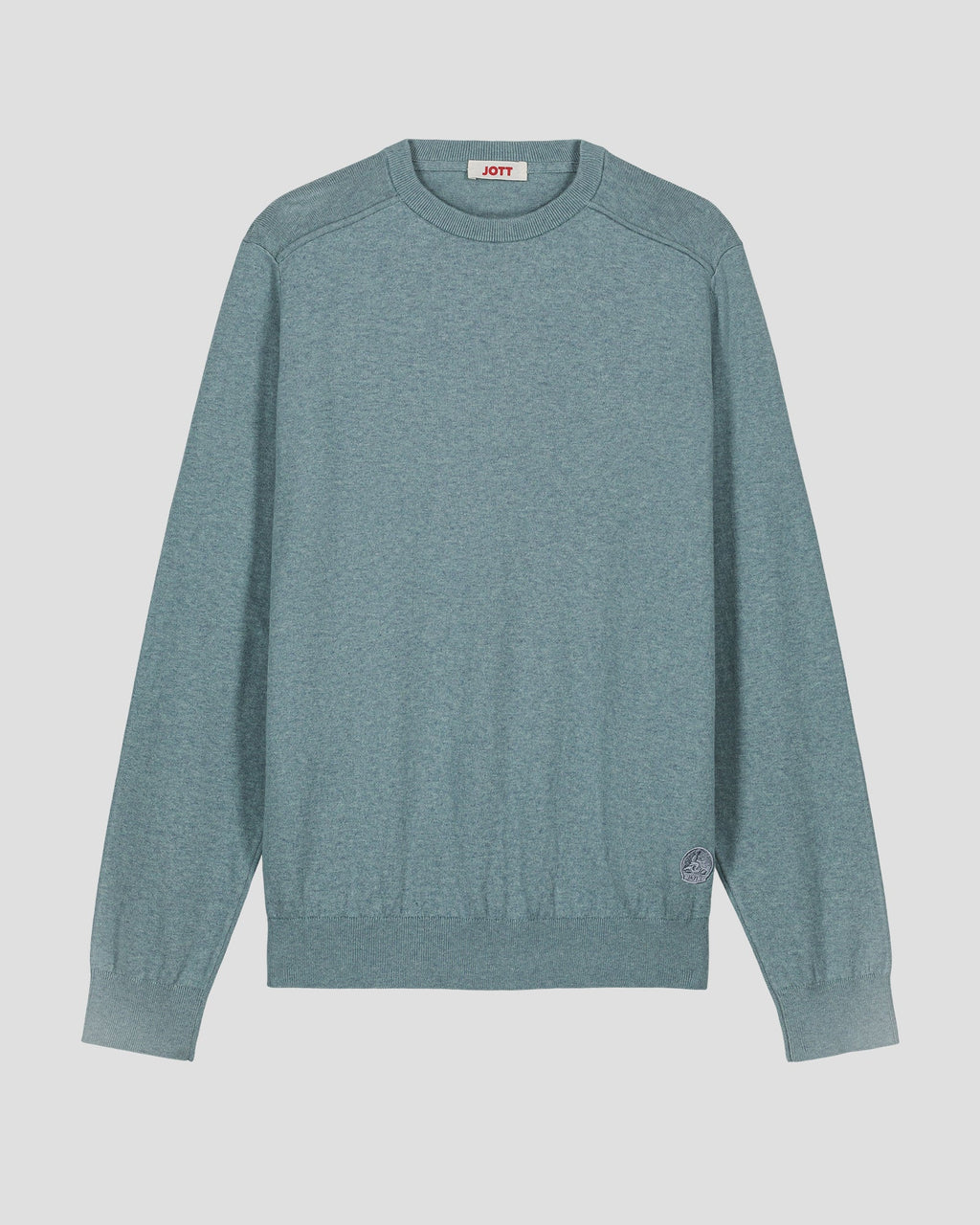 Pull en maille col rond Vert minéral Hadrien