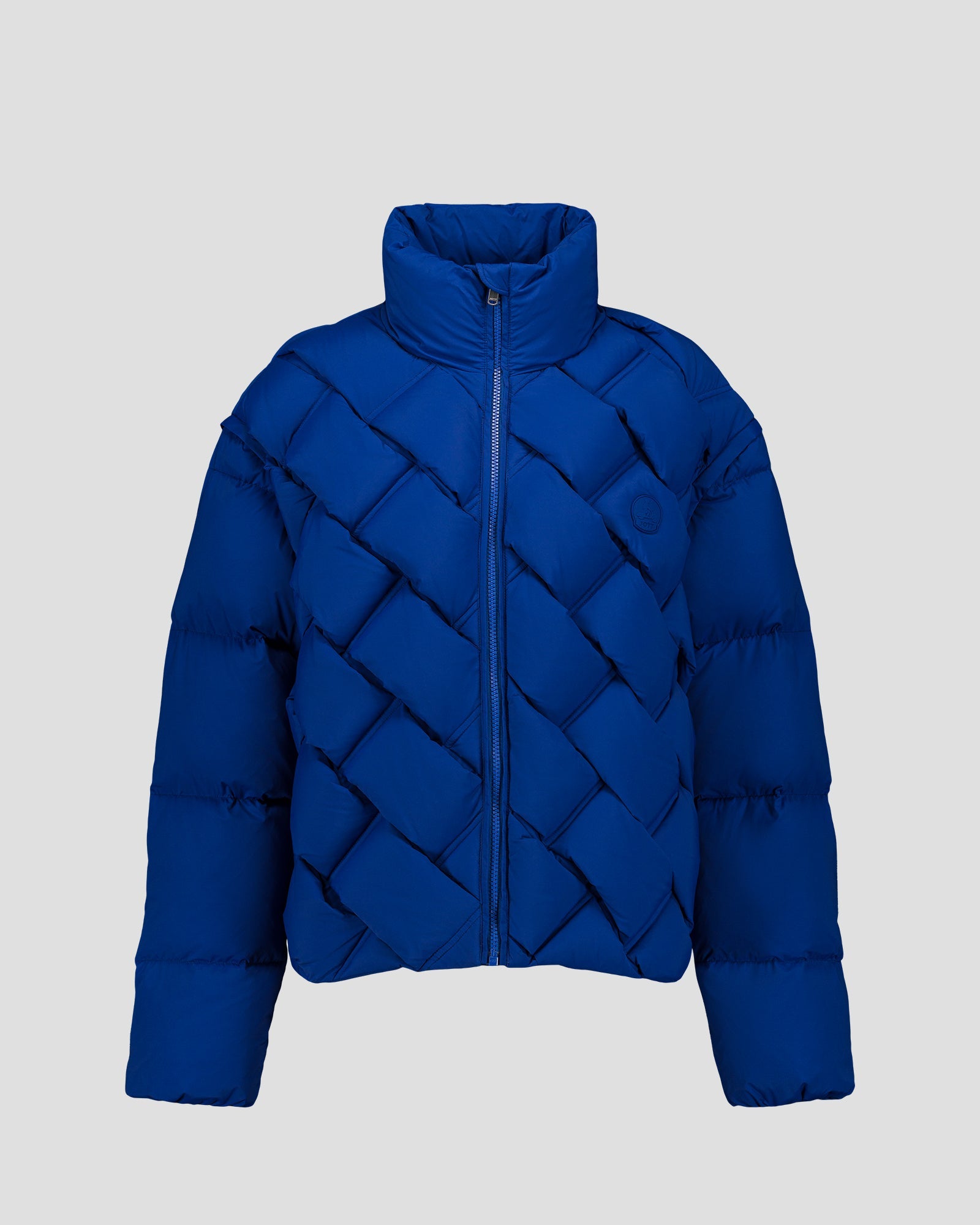 Veste Grand Froid puffer tressée Bleu cobalt Alya