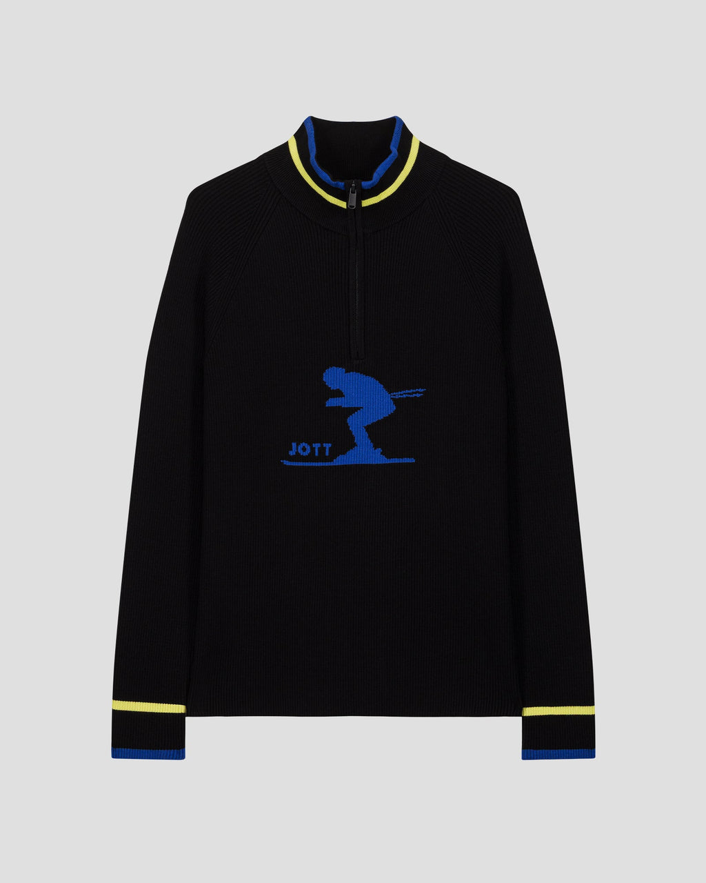 Pull côtelé col haut Noir Banet