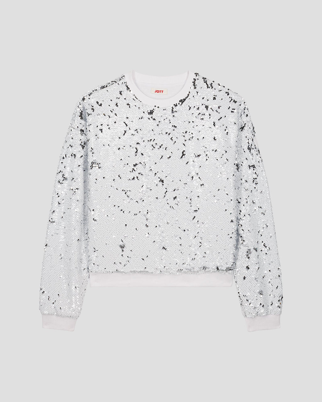 Sweat à sequins Blanc/argent Jeanne