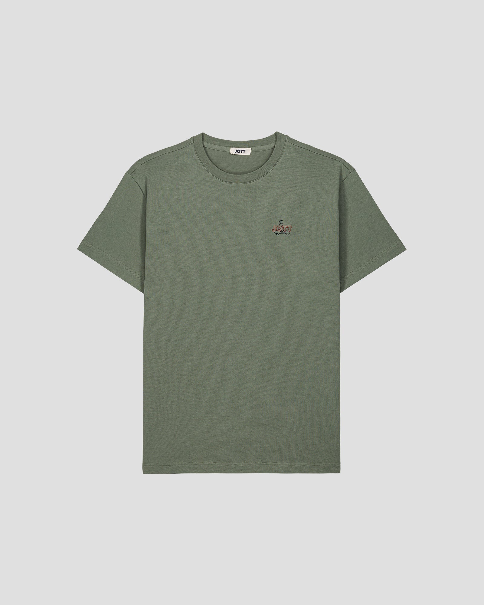 T-shirt col rond mixte Vert sauge Lipe