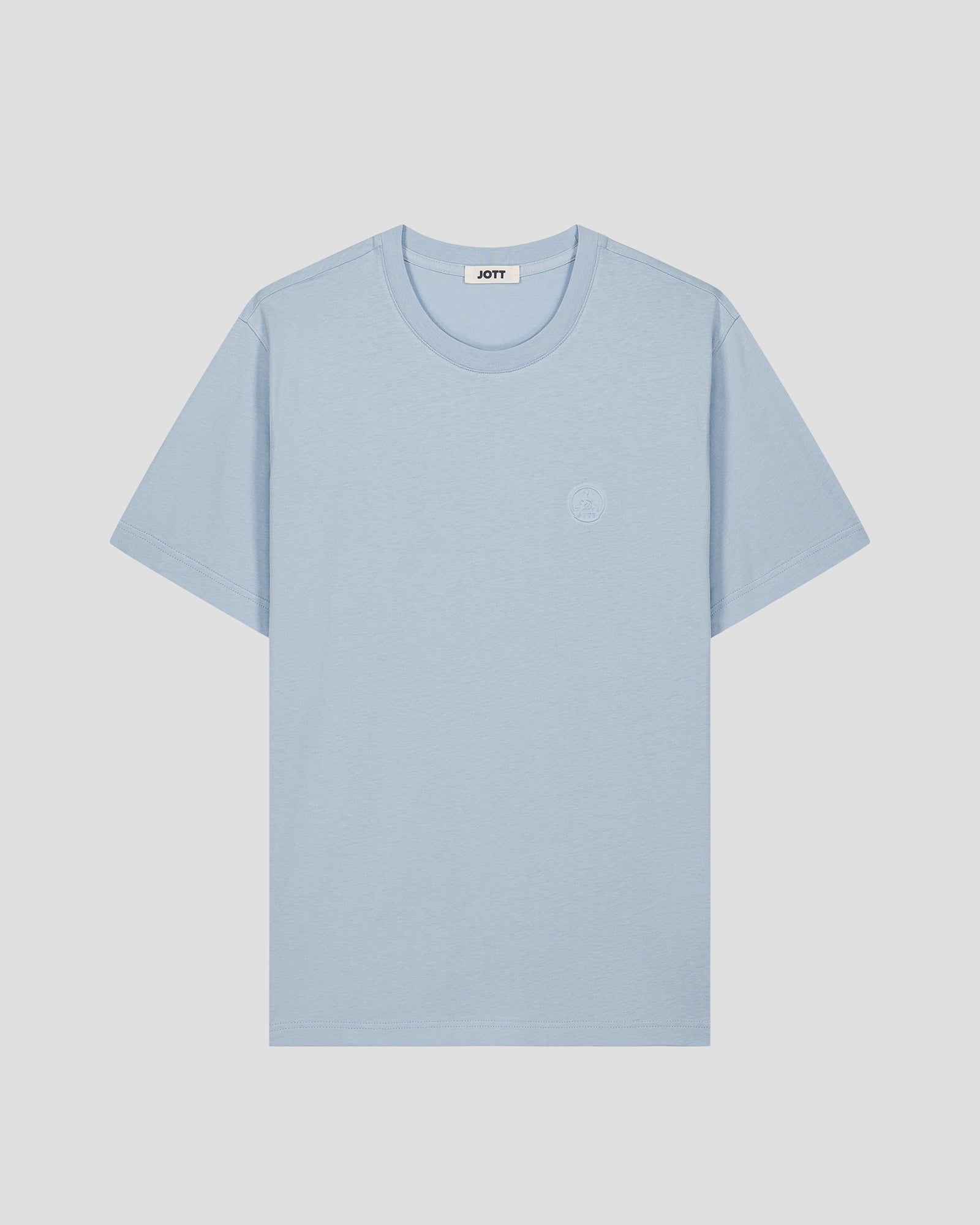 T-shirt à col rond homme en coton Cendre marine Pedro