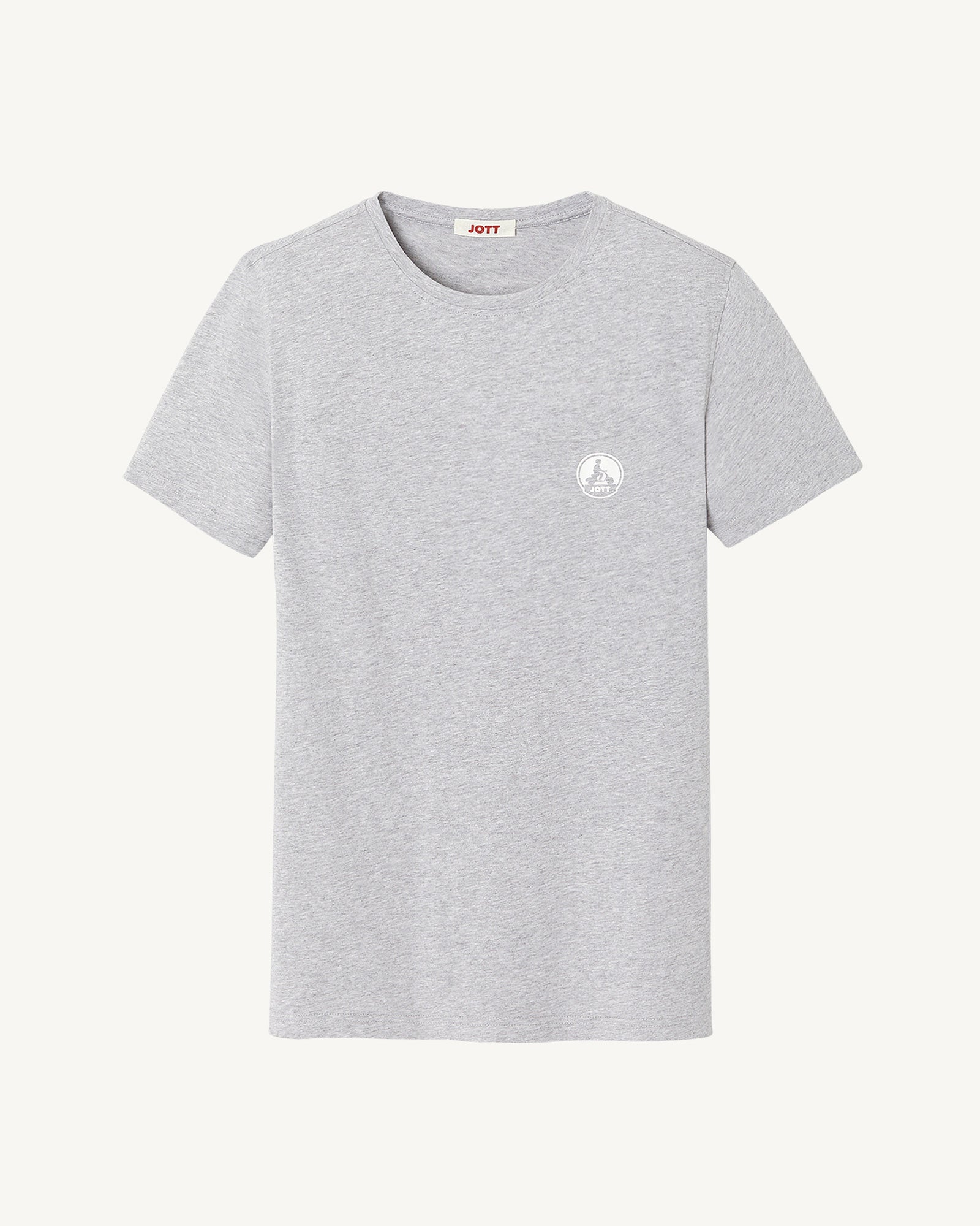 T-shirt mixte en coton biologique Gris chiné Pietro