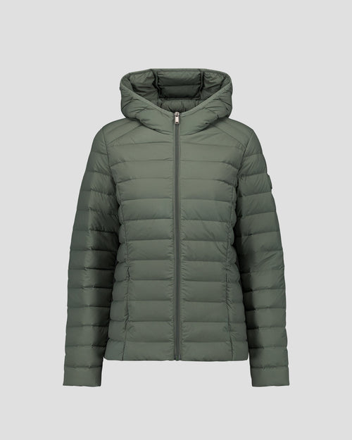 Doudoune à capuche stretch légère Vert sauge Salma