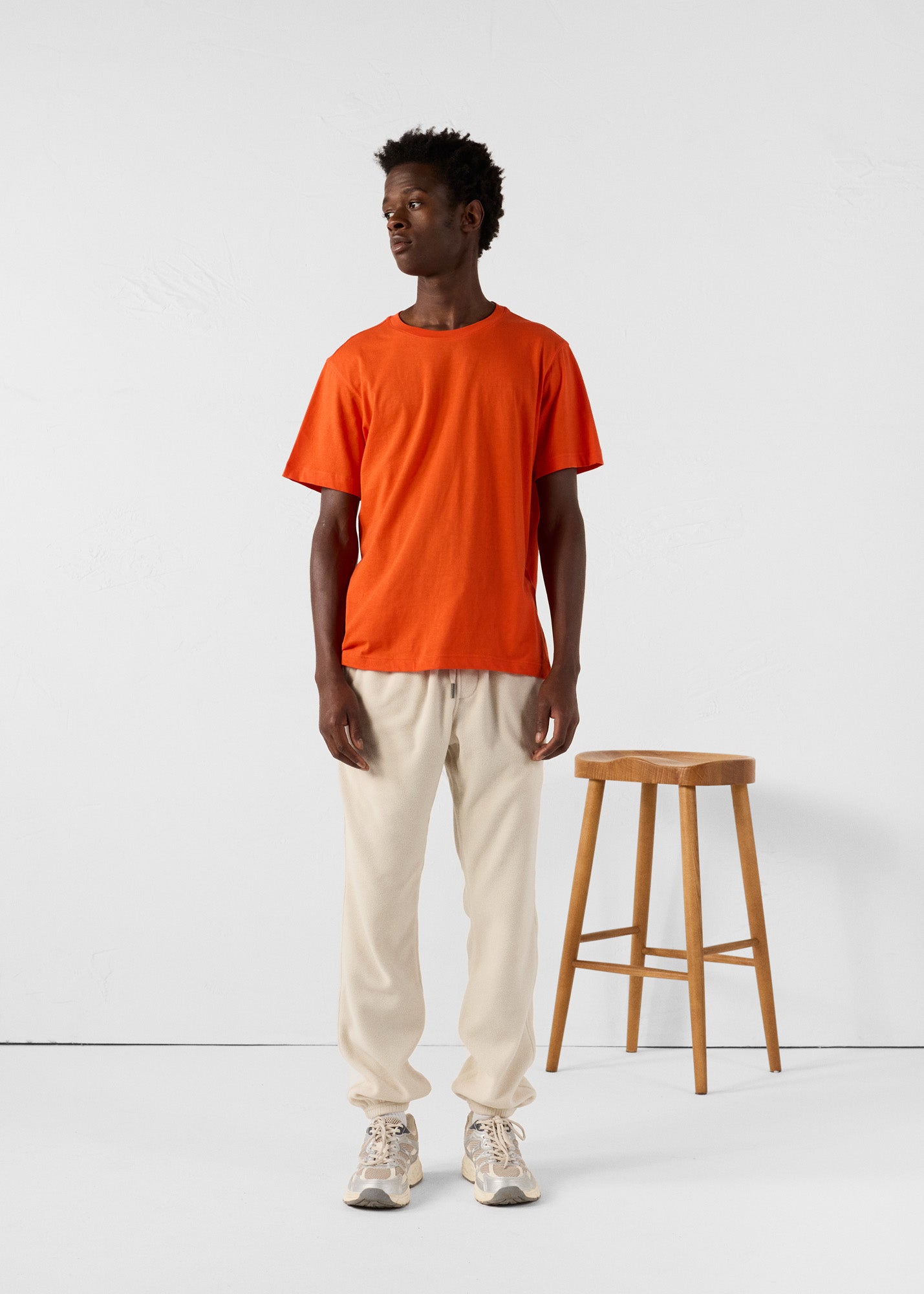 T-Shirt à col rond Rouge feu Petro