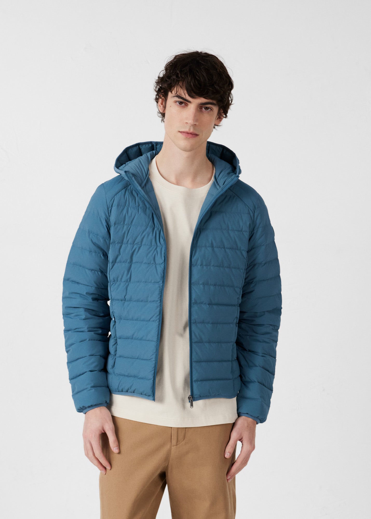 Doudoune légère stretch à capuche Encre de mer Frantz