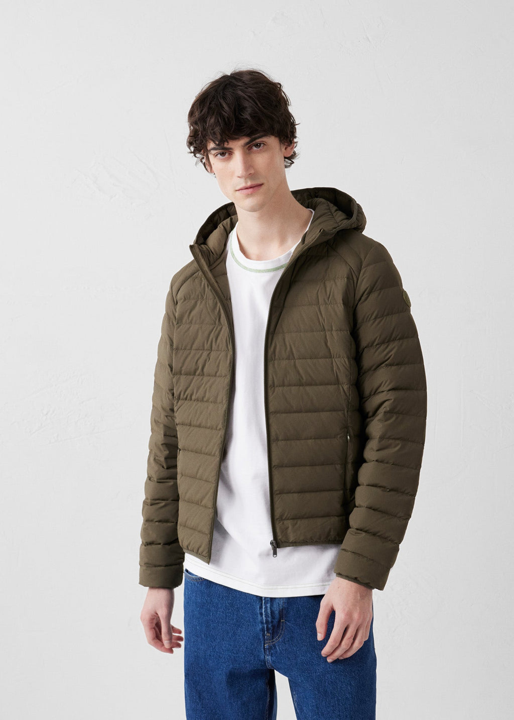 Doudoune légère stretch à capuche Army Frantz