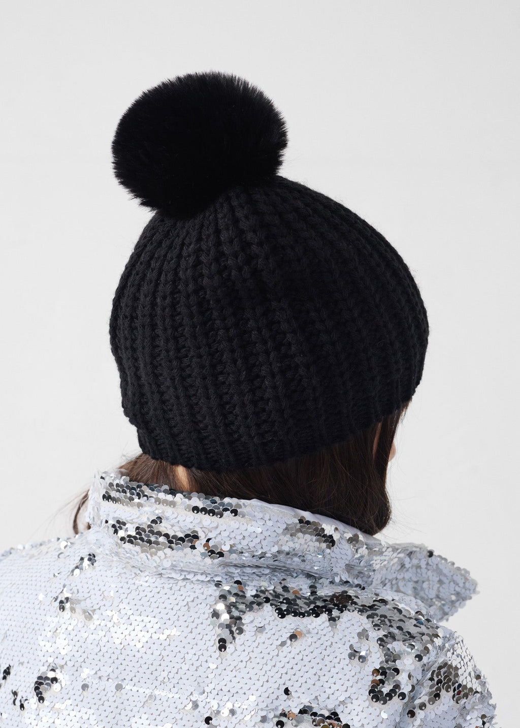 Bonnet à pompons Noir Langley