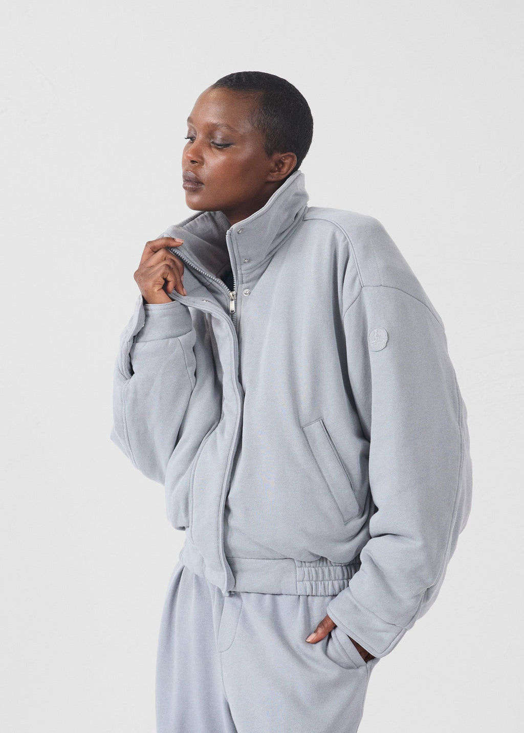 Bomber en jersey Gris souris Dory