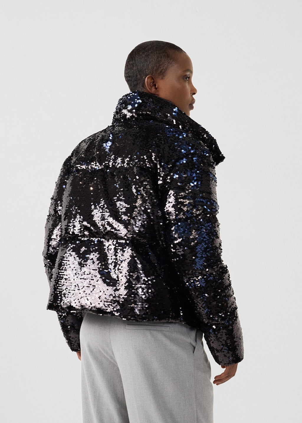 Veste à sequins Noir/marine Isadora