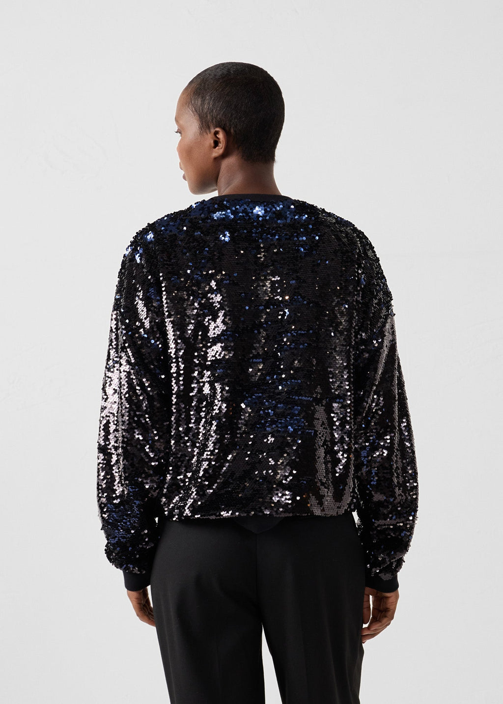 Sweat à sequins Noir/marine Jeanne