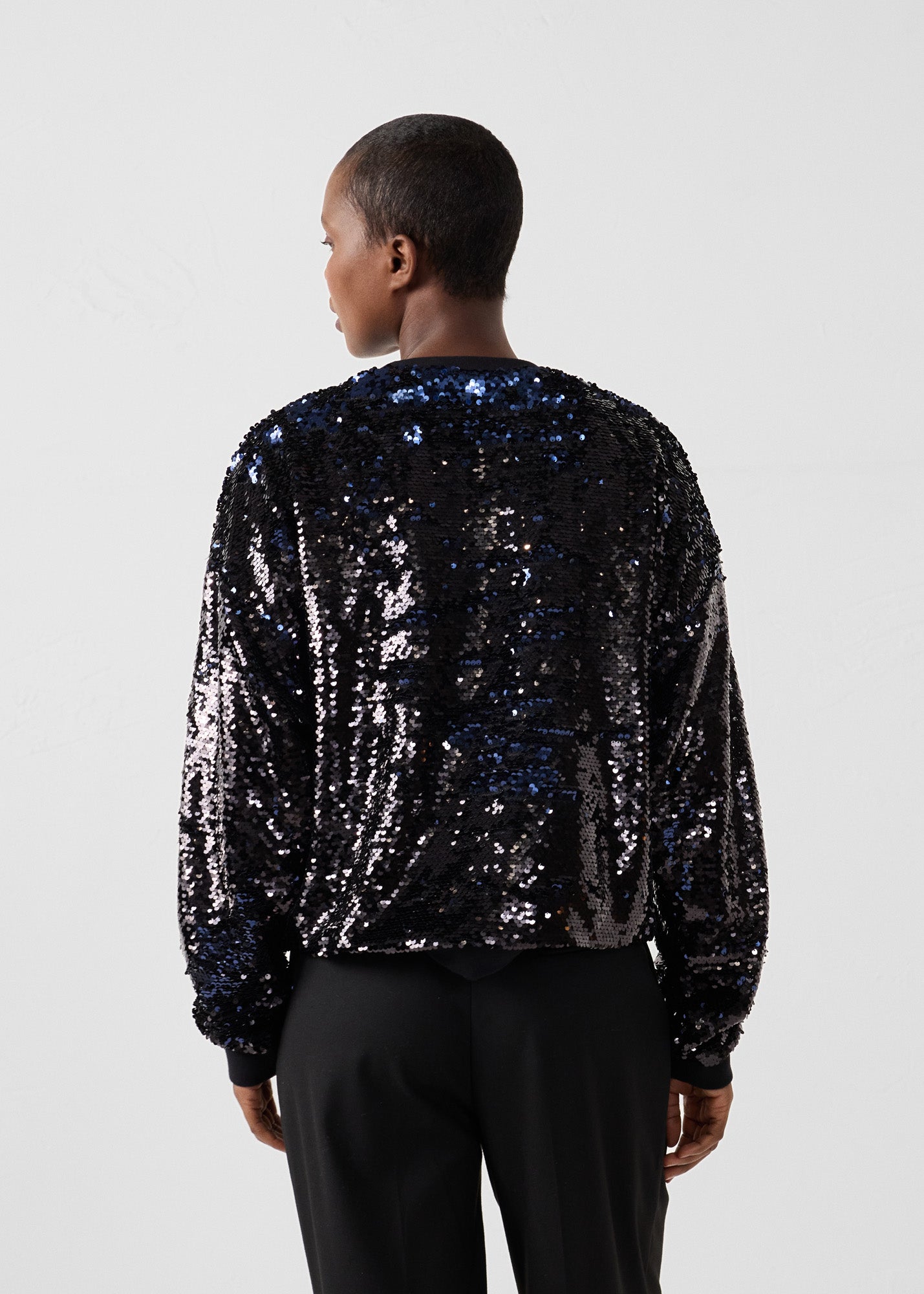 Sweat à sequins Noir/marine Jeanne
