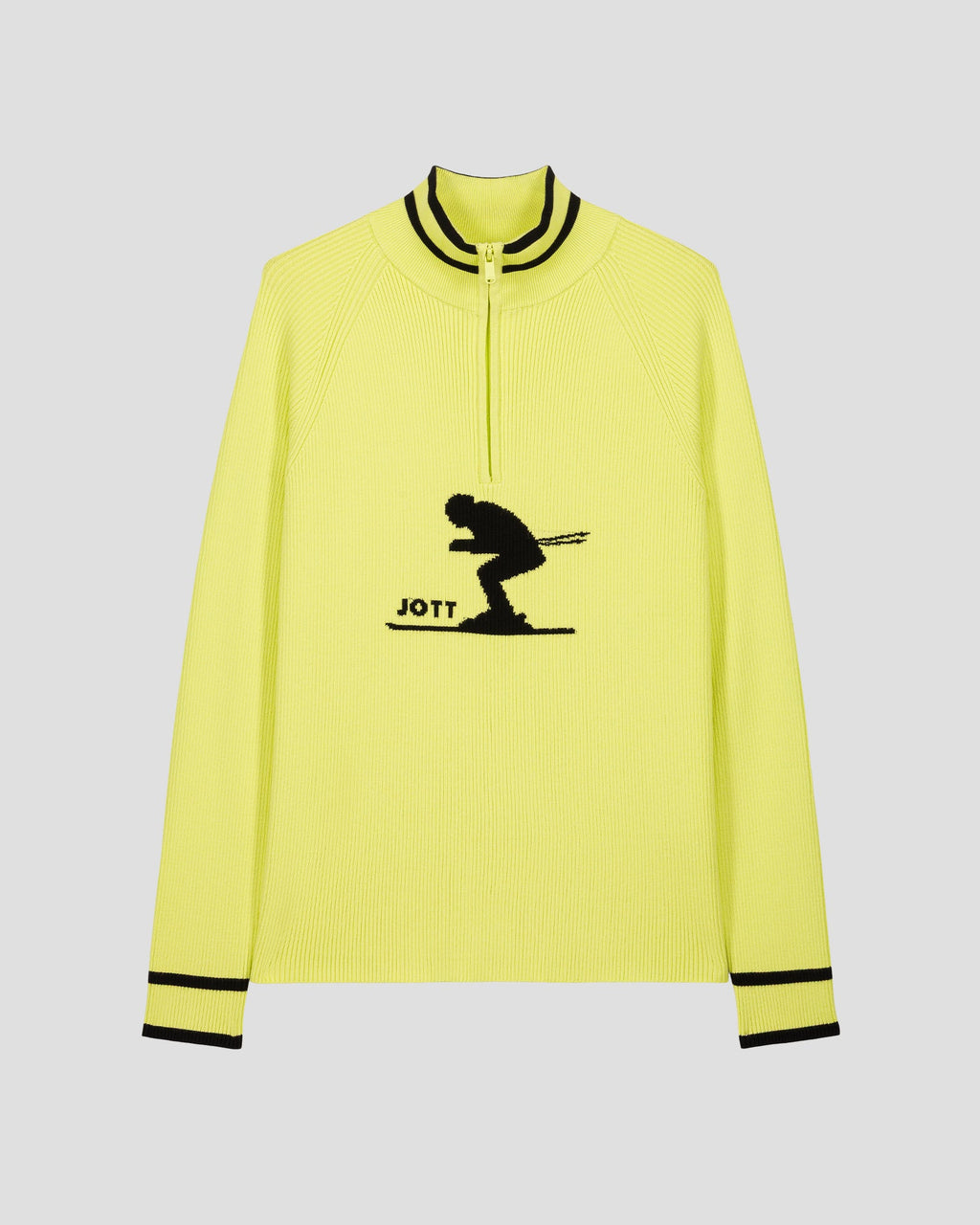 Pull côtelé col haut Jaune elexir Banet