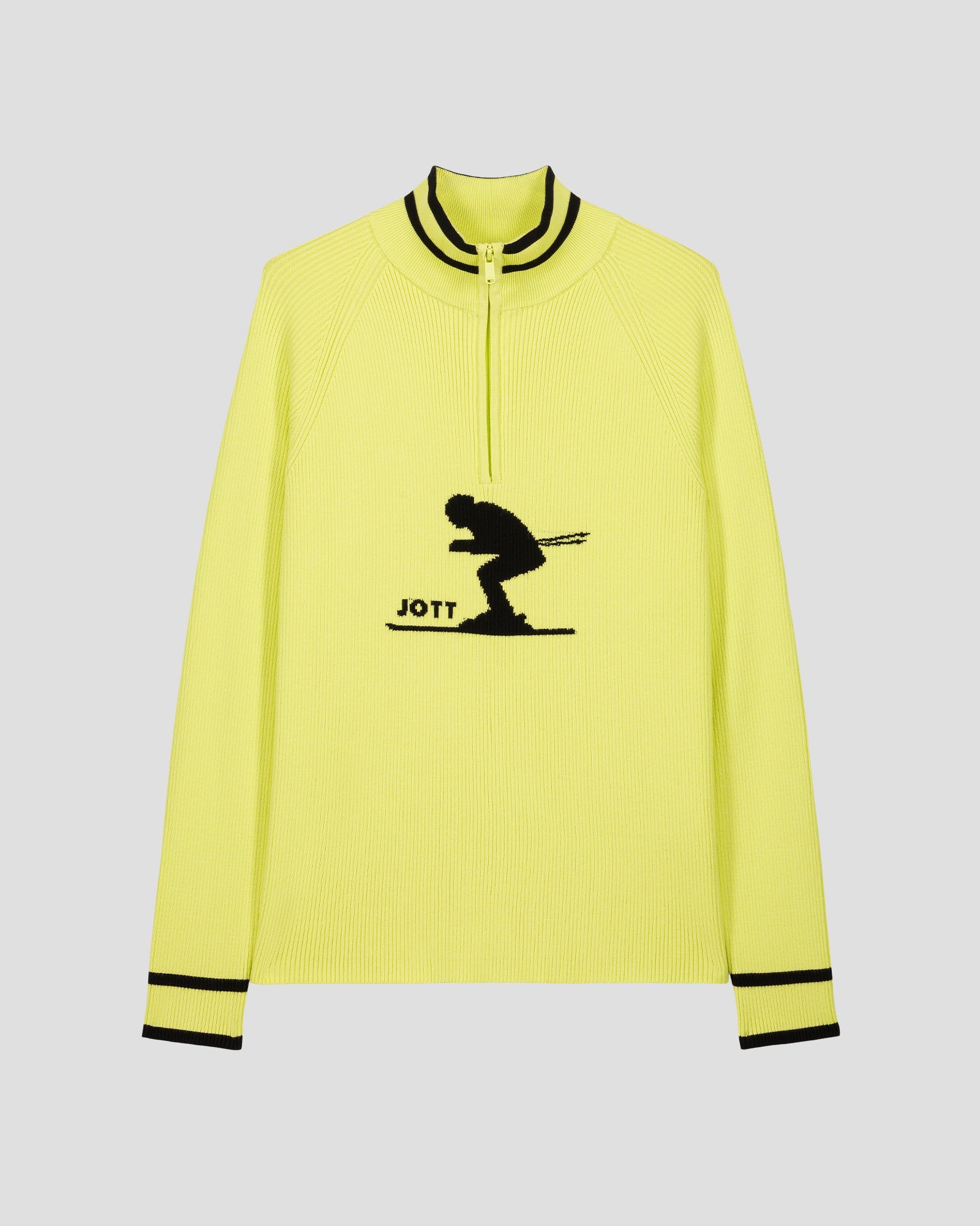 Pull côtelé col haut Jaune elexir Banet