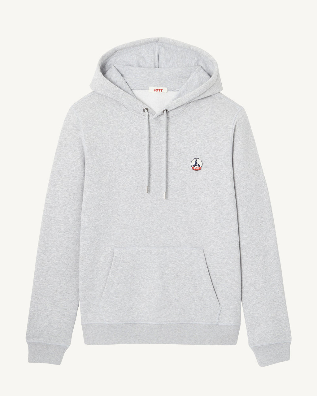 Sweat à capuche homme en coton biologique Gris chiné Mataro