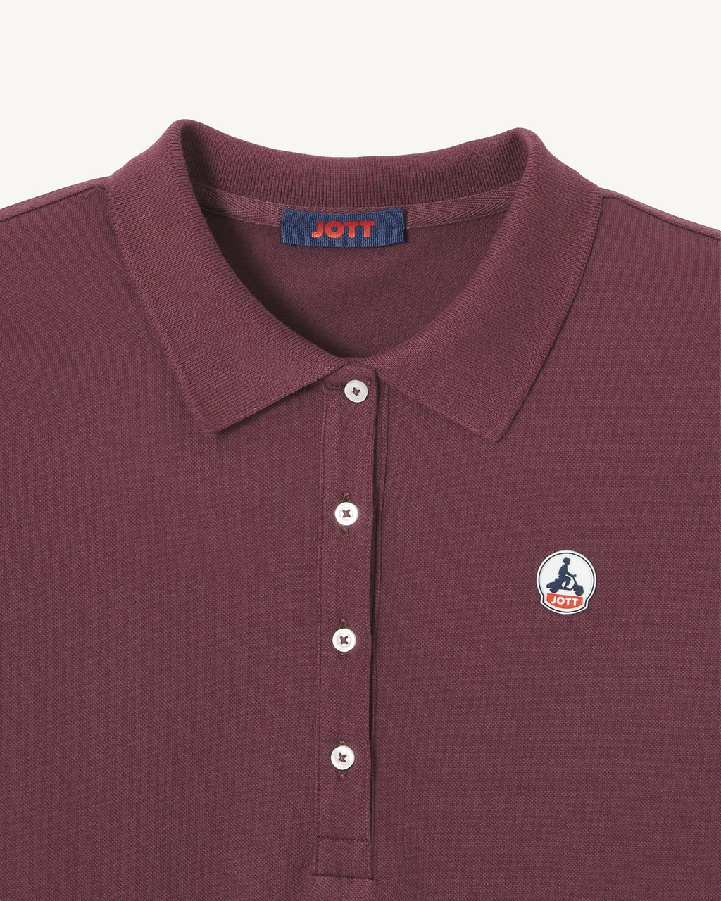 Polo en coton biologique Aubergine Franca