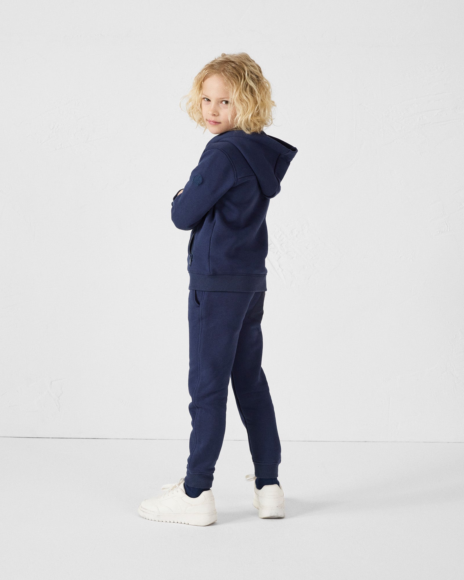 Veste zippée enfant en coton Marine Tango