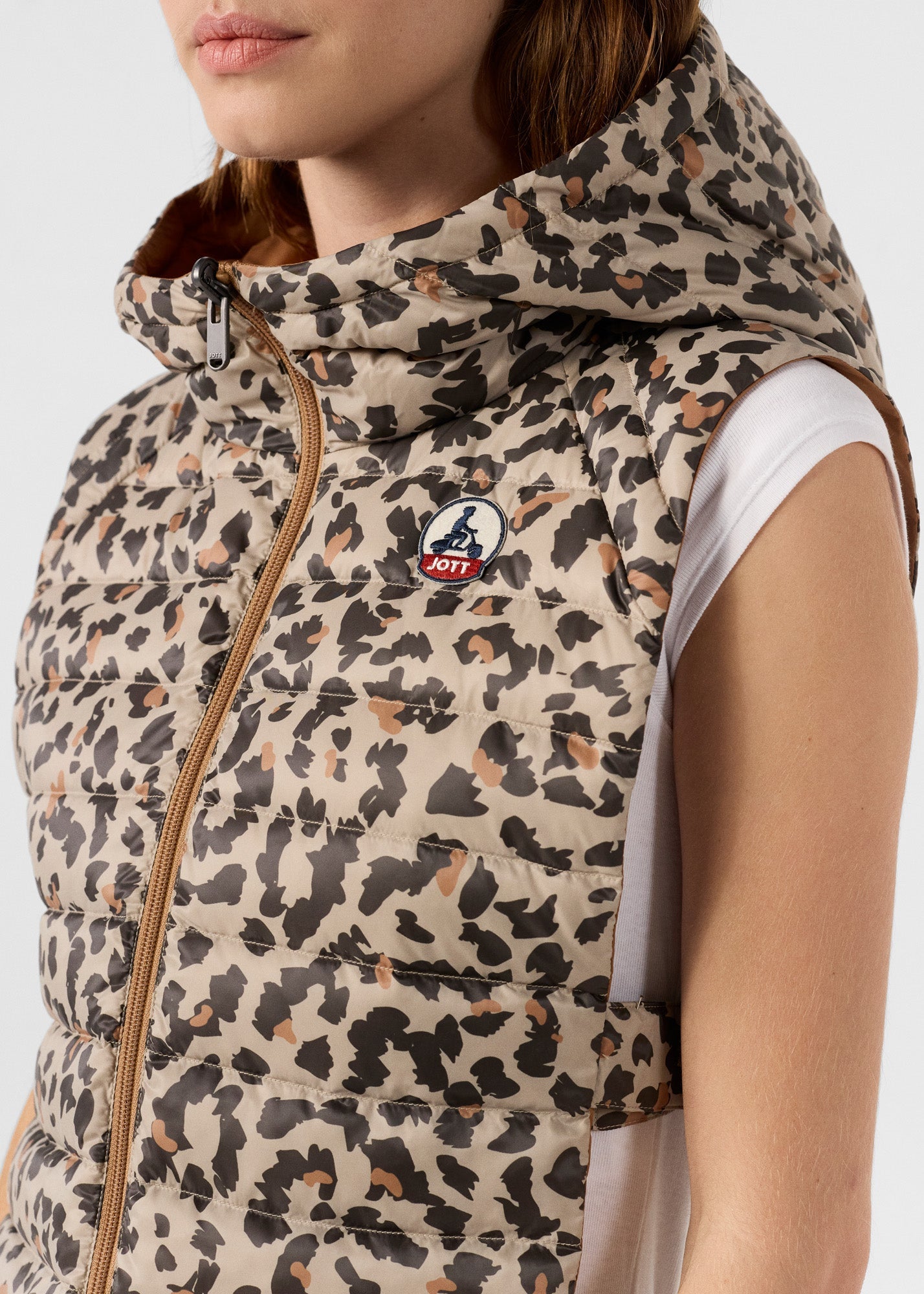 Capuche Leopard beige Alae print