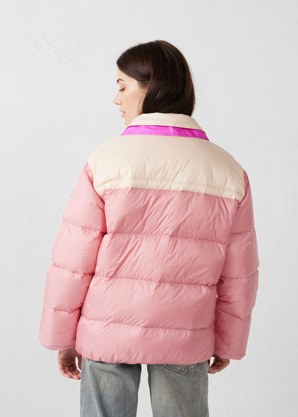 Doudoune bicolore mixte Pink antique/Salty nude Raven