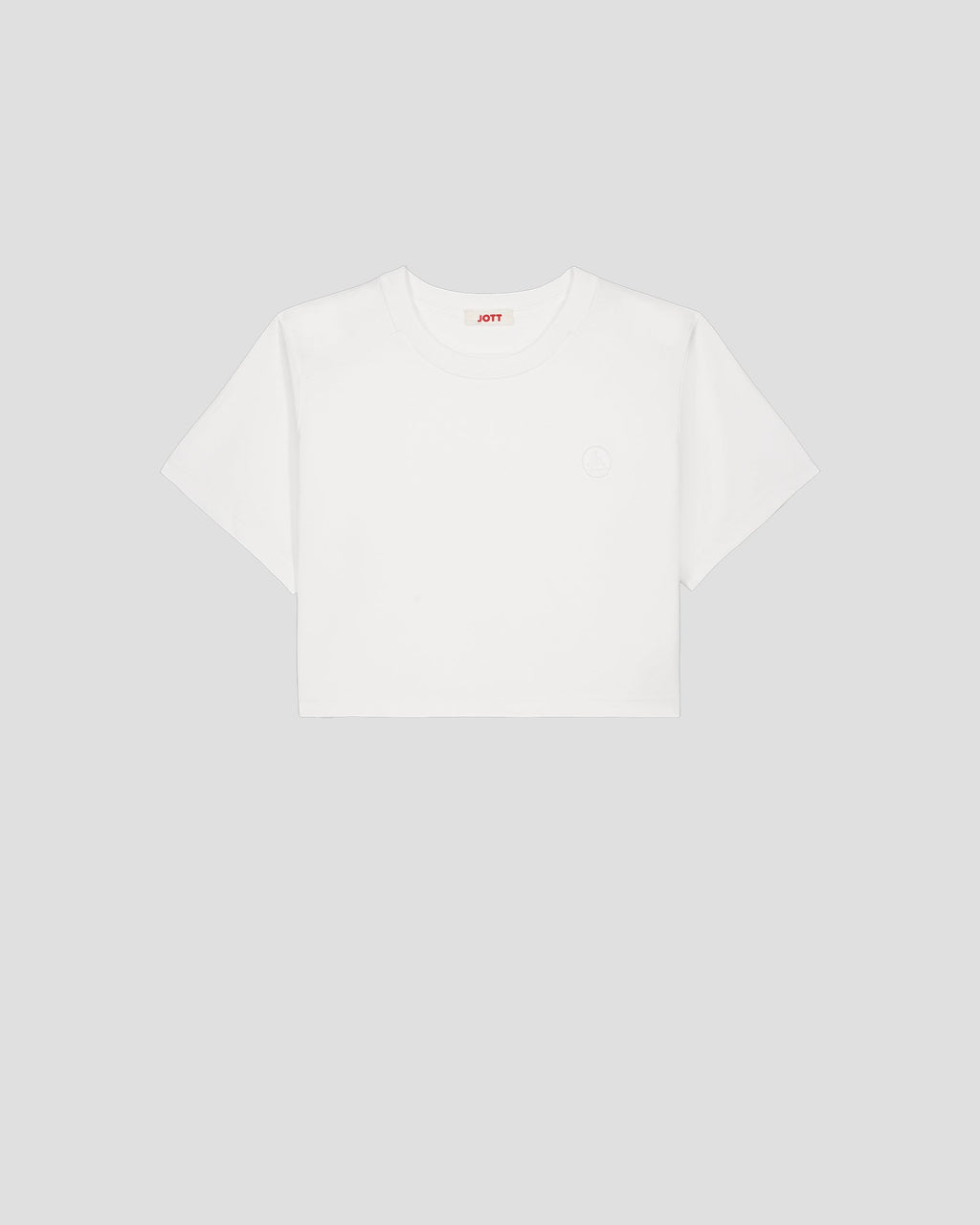 T-shirt col rond en coton Blanc Mazu