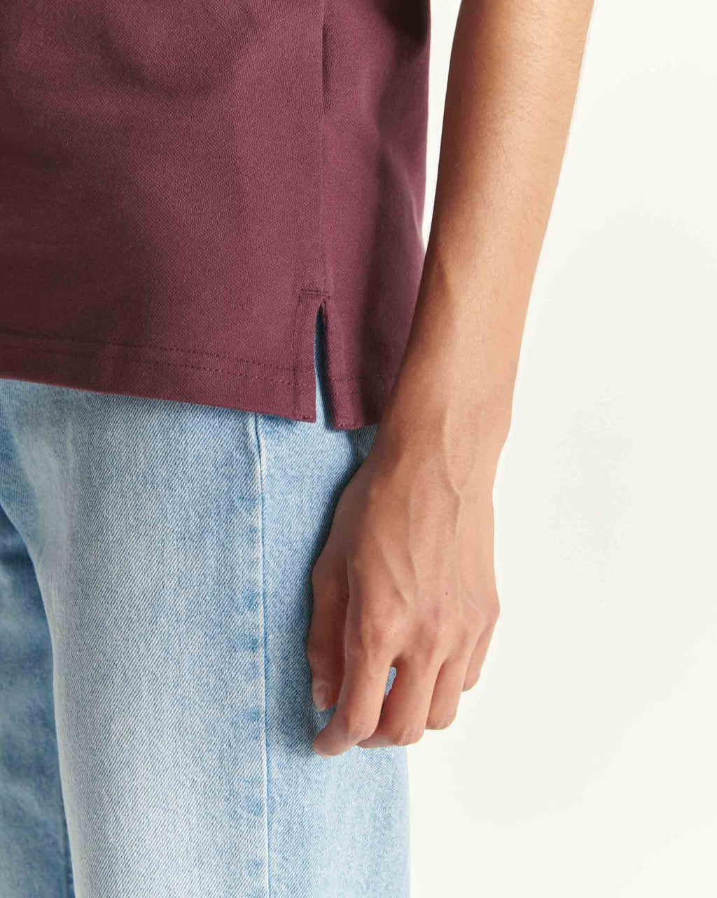 Polo en coton biologique Aubergine Franca