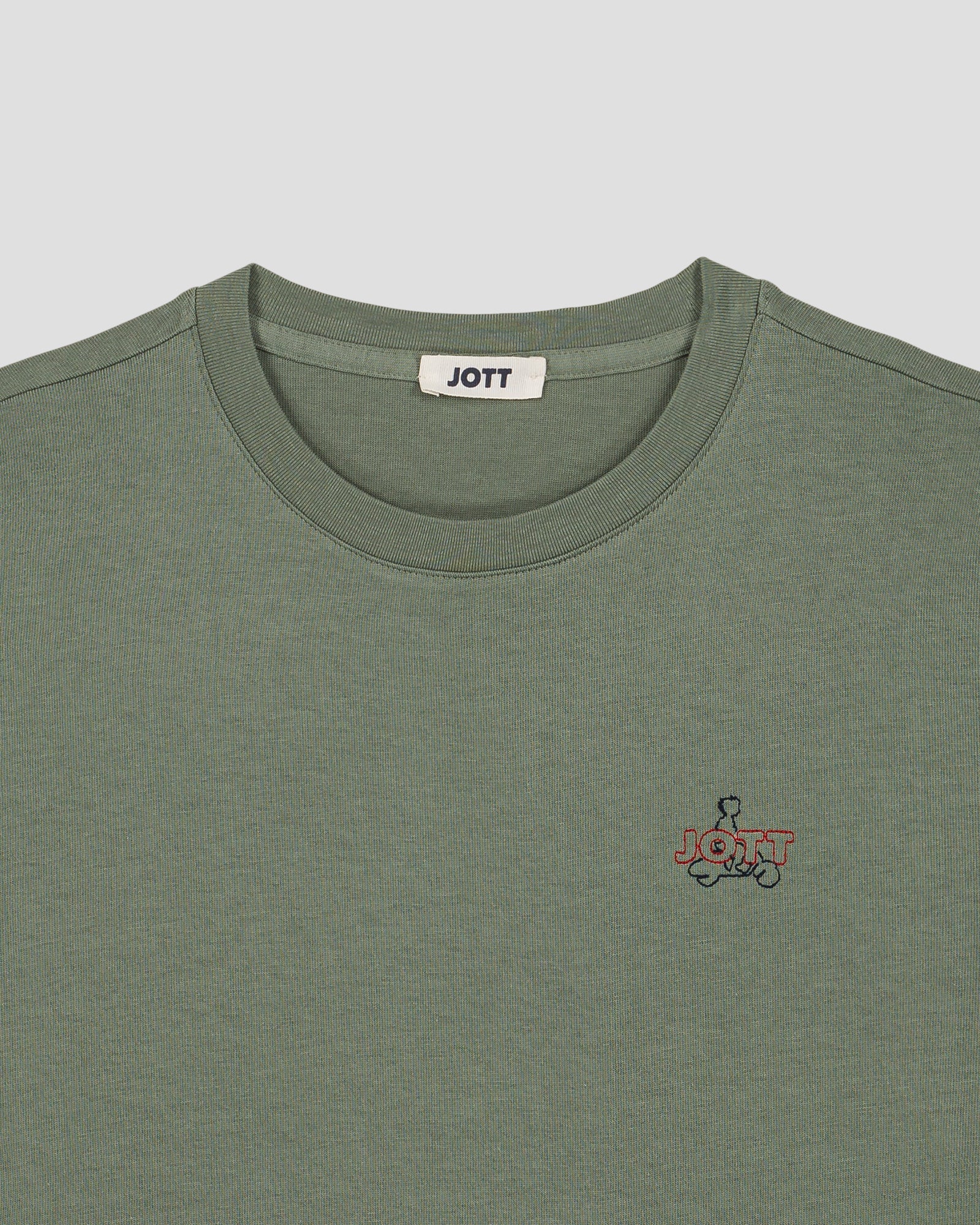 T-shirt col rond mixte Vert sauge Lipe