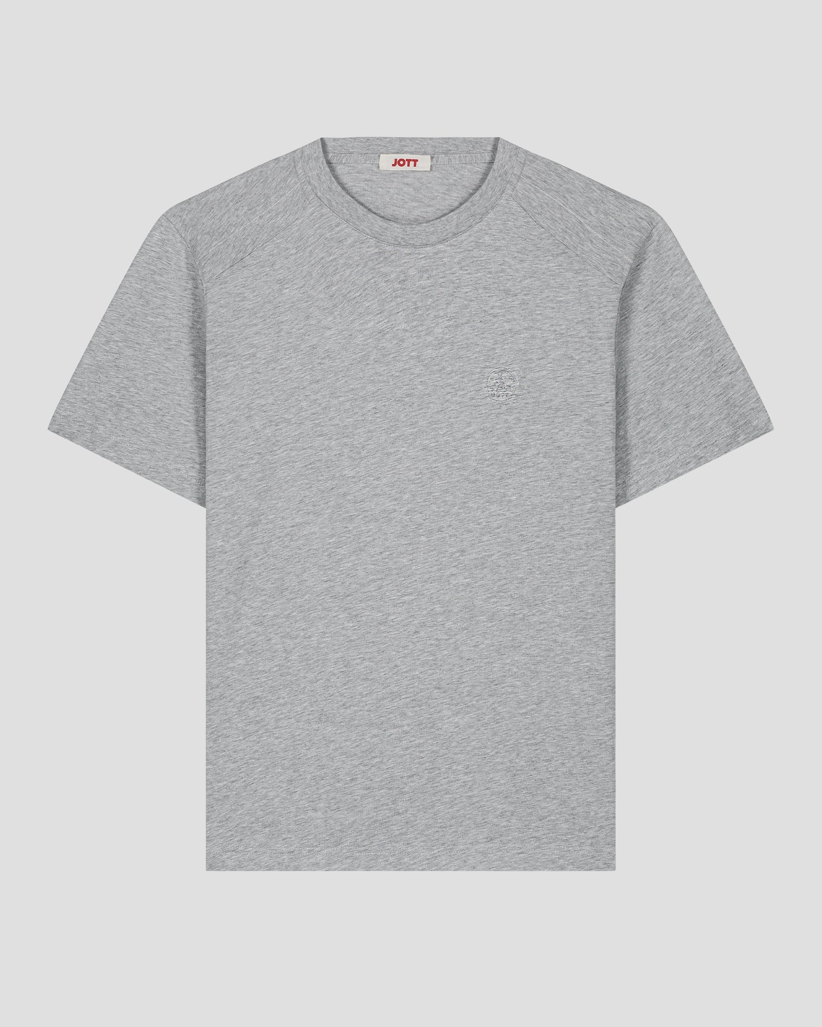 T-shirt col rond homme en coton Gris chiné Pedro