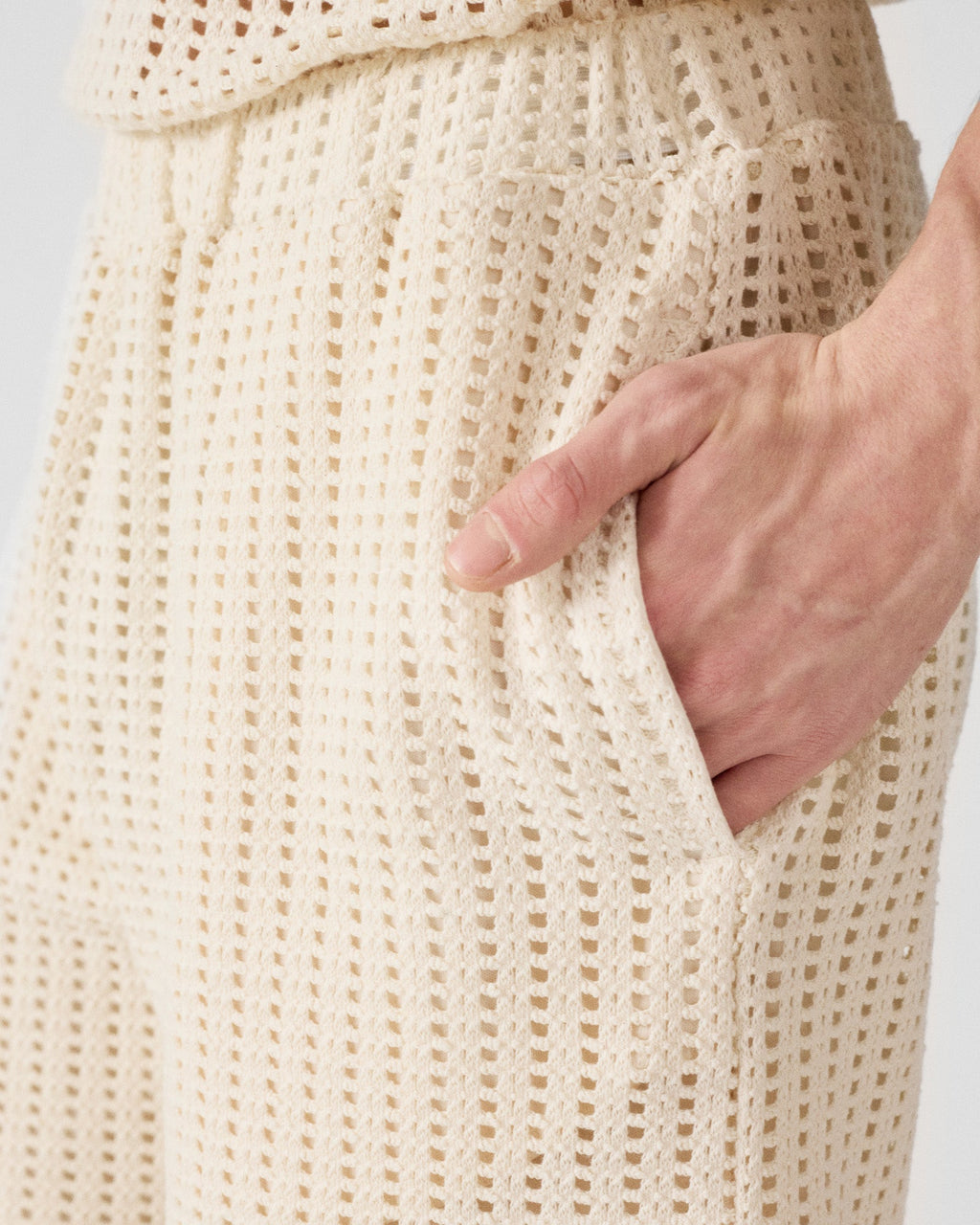 Short en maille de coton Naturel Vittorio