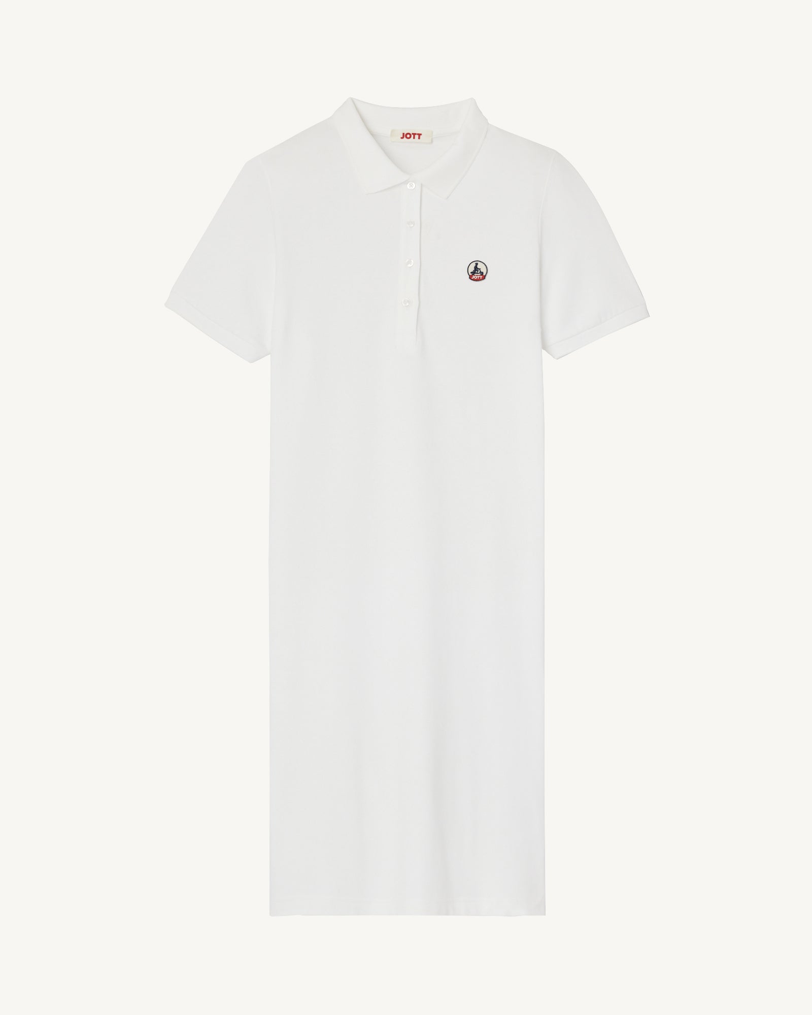 Robe polo en coton biologique Blanc Palma